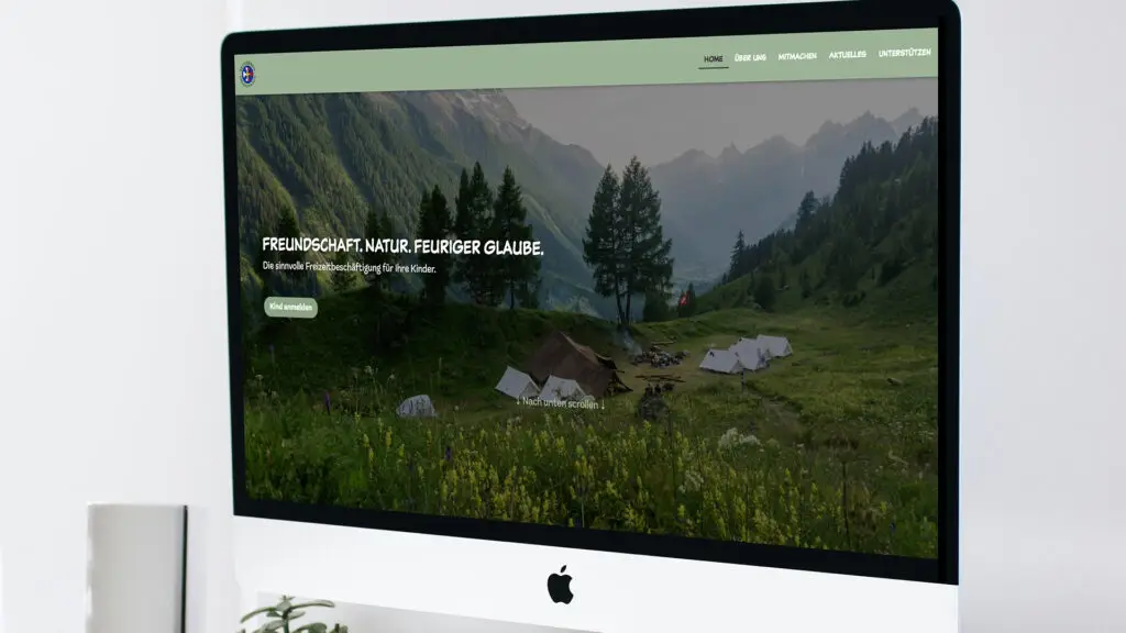 Dieses Bild zeigt die Startseite des Feuerkreis Niklaus von Flüe in der Desktop-Ansicht auf einem Computer.